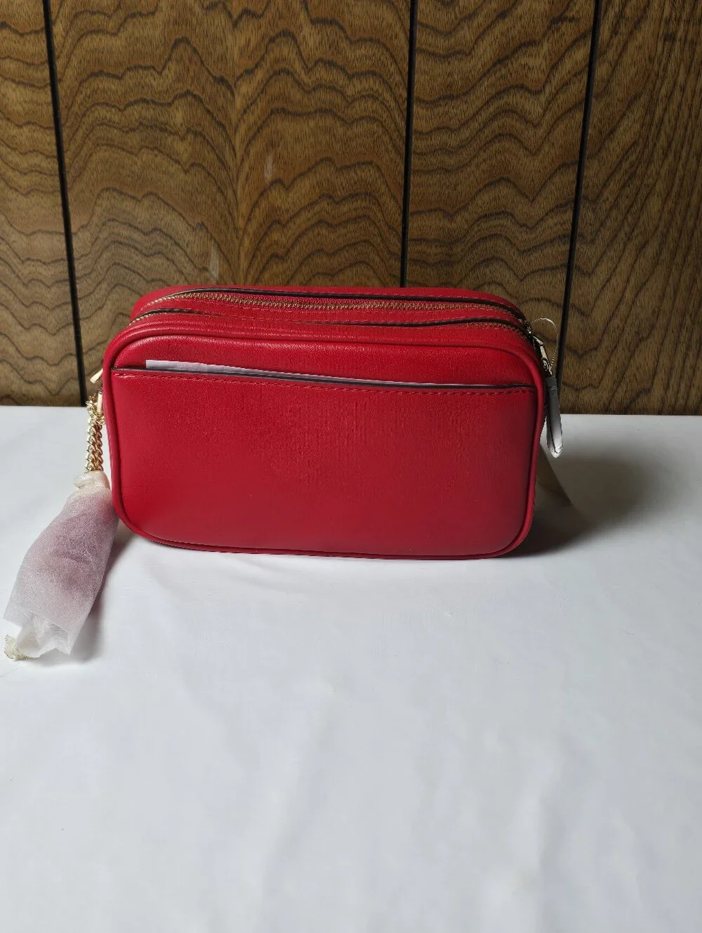 Michael Kors Small Red Quilted Studded Camera Bag